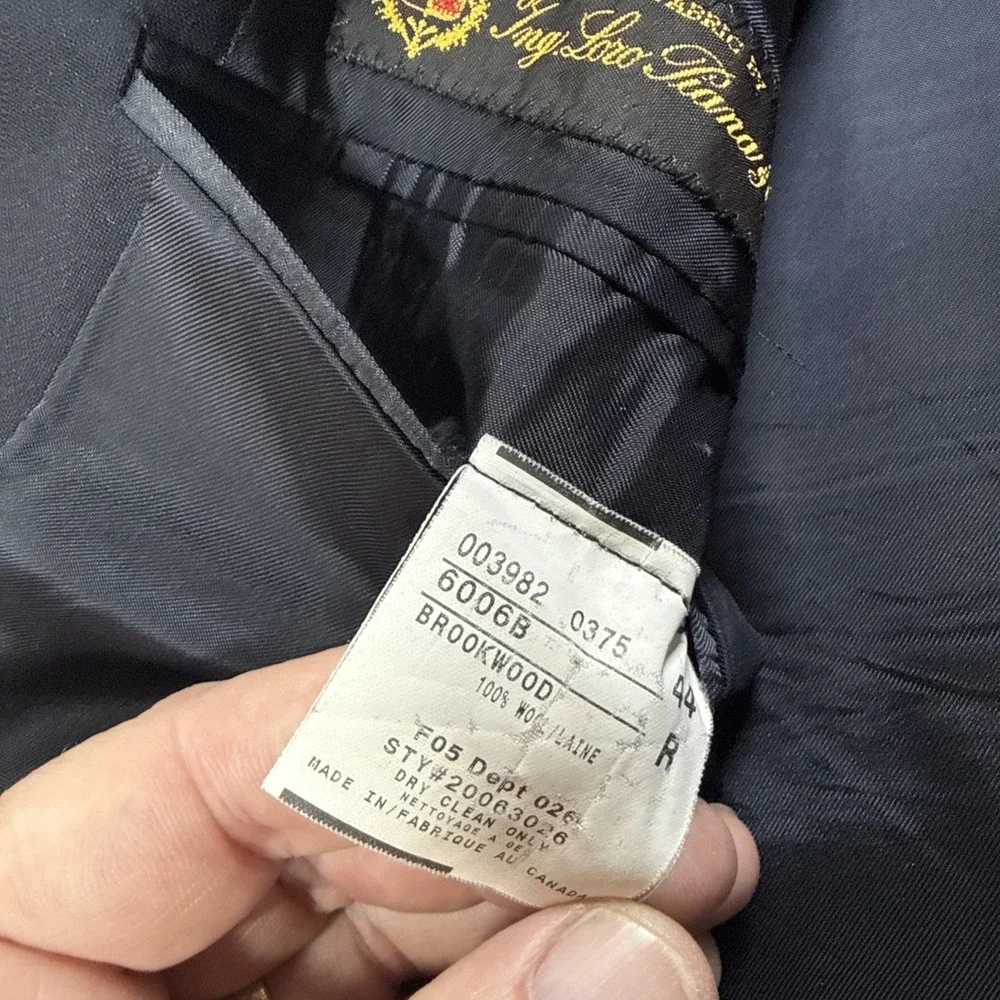 Brooks Brothers Loro Piana Blazer Mens 44R Black Wool Brooksease